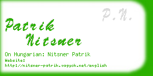 patrik nitsner business card